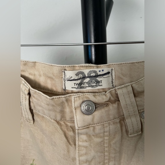 We The Free Beige Patterned Straight Leg Jeans - Picture 8 of 11